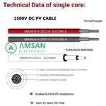 PV1-F 1x4mm 1X 4mm Slocable PV Cable Single Core Kabel Panel Surya PV1F 1 Meter - Gambar 4