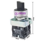 Selector Switch 2 Posisi On Off XB2-BJ33 22Mm 10A/415V ZB2-BE101C - Gambar 5