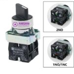 Selector Switch 2 Posisi On Off XB2-BJ33 22Mm 10A/415V ZB2-BE101C - Gambar 2