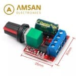 DC Motor Speed Controller PWM 5A 90W 4.5-35V Dimmer Lampu LED - Gambar 3
