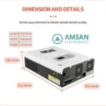 AMSAN Inverter Hybrid 3kVA 24V 48V Low Frequency MPPT 60A VS Series - Gambar 6