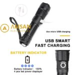 Senter XHP50 Flashlight USB Charging 18650 26650 Battery - Gambar 3
