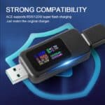 KWS-MX18L Layar Warna USB Tester 4-30V 0-6.5A Digital Voltmeter Saat Ini Tegangan Pengisi Daya Indikator Detektor Kapasitas - Gambar 5