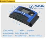 SCC MPPT Solar 60A 30A Charge Controller 12V 24V Cell Panel Surya - Gambar 3