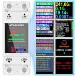 AT2PW 220V AC 100A WiFi Din Rail kWh Meter RS485 Volt Ampere Watt - Gambar 5