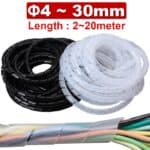 Kabel Spiral Wrapping Band Pelindung Kabel PE Harness Cable Protection Sheath Conduit Winding Sleeve Insulation High-temperature Resistant Automobile Mechanical Circuit