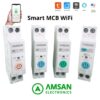 Smart MCB AMSAN WiFi Saklar Jarak Jauh Pantau Daya Perlindungan Arus Tegangan  Berlebih Dan Pelindung Kebocoran Arus Saklar Pintar Tuya Smartlife